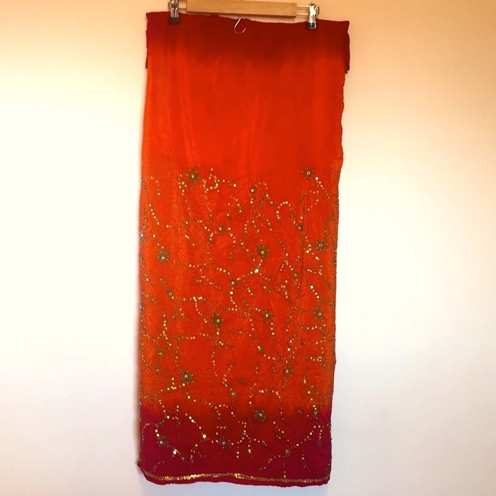 New Double shade silk saree with matching Blouse